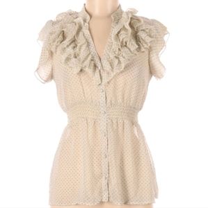 Lapis Short Sleeve Blouse. Size Medium.